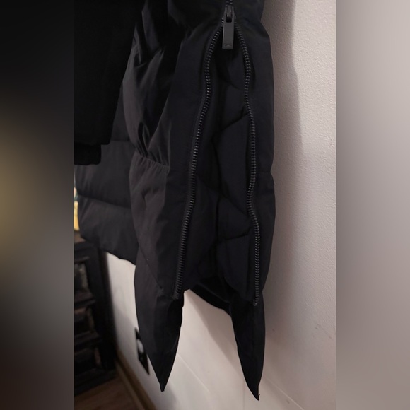 Donna Karan New York Women’s Black Down Hooded Puffer Parka Jacket XS Designer - Picture 6 of 13